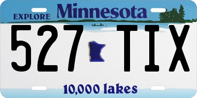 MN license plate 527TIX
