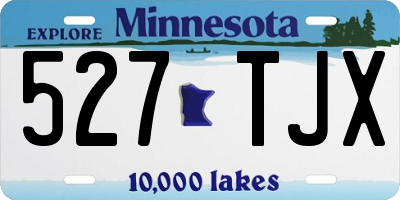MN license plate 527TJX