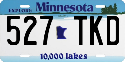 MN license plate 527TKD