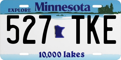 MN license plate 527TKE