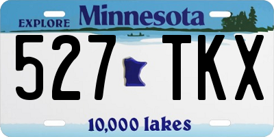 MN license plate 527TKX