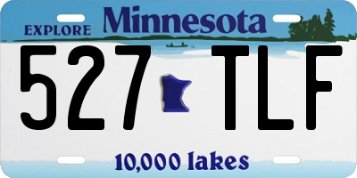 MN license plate 527TLF