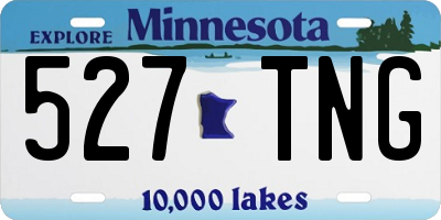 MN license plate 527TNG