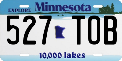 MN license plate 527TOB