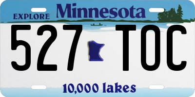 MN license plate 527TOC