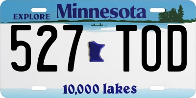 MN license plate 527TOD