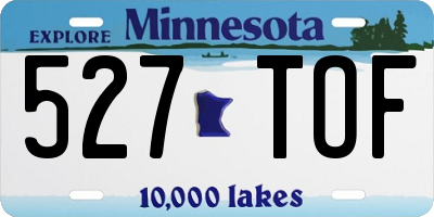 MN license plate 527TOF