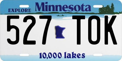 MN license plate 527TOK
