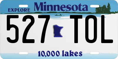 MN license plate 527TOL