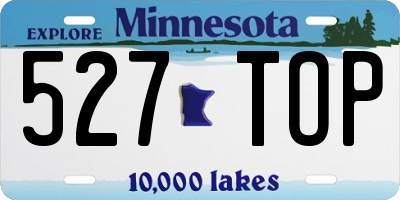 MN license plate 527TOP