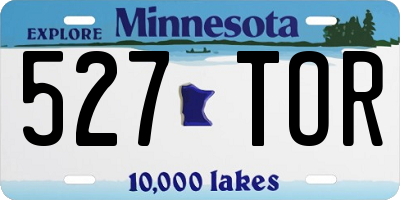 MN license plate 527TOR