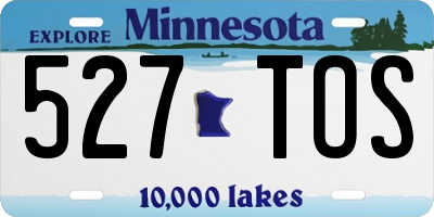 MN license plate 527TOS