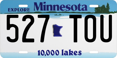 MN license plate 527TOU