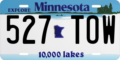 MN license plate 527TOW