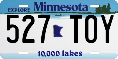 MN license plate 527TOY