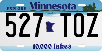 MN license plate 527TOZ