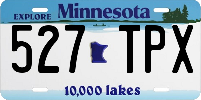 MN license plate 527TPX