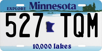 MN license plate 527TQM