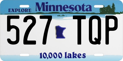 MN license plate 527TQP