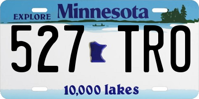 MN license plate 527TRO