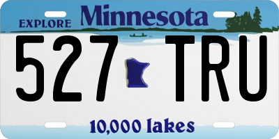 MN license plate 527TRU