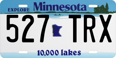 MN license plate 527TRX