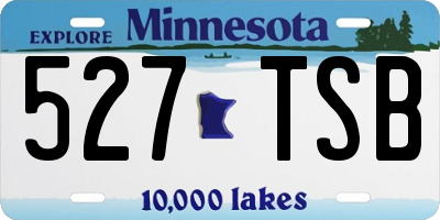 MN license plate 527TSB