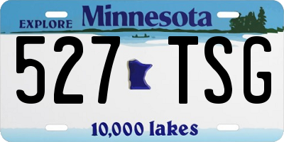 MN license plate 527TSG