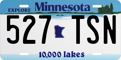 MN license plate 527TSN