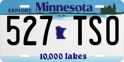MN license plate 527TSO