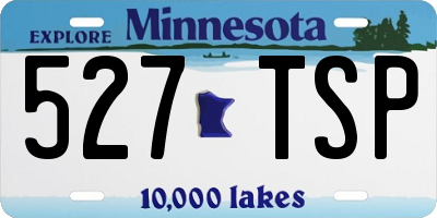 MN license plate 527TSP