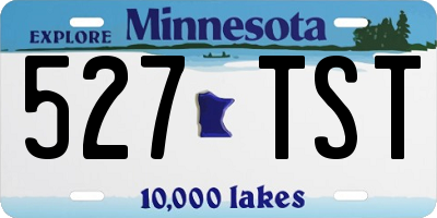 MN license plate 527TST