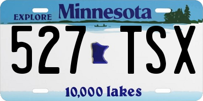 MN license plate 527TSX