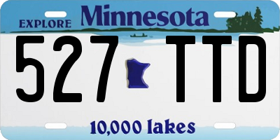 MN license plate 527TTD
