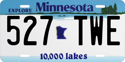 MN license plate 527TWE