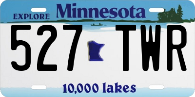 MN license plate 527TWR
