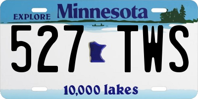 MN license plate 527TWS