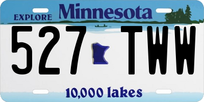 MN license plate 527TWW