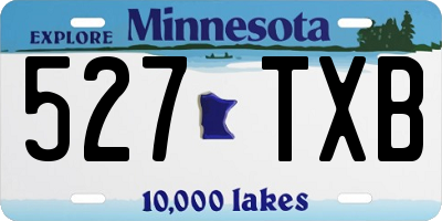 MN license plate 527TXB