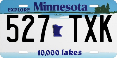 MN license plate 527TXK