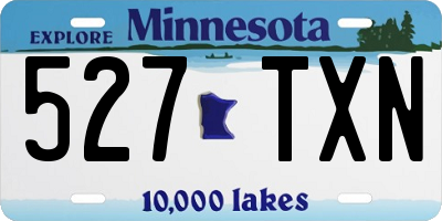 MN license plate 527TXN