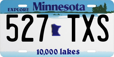 MN license plate 527TXS