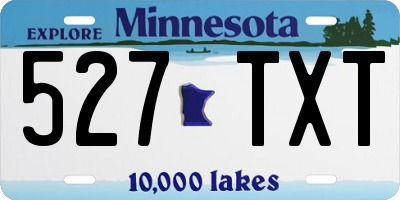 MN license plate 527TXT