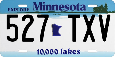 MN license plate 527TXV