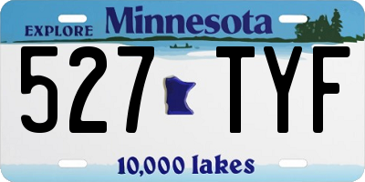 MN license plate 527TYF