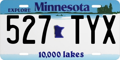 MN license plate 527TYX