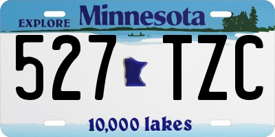 MN license plate 527TZC