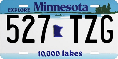 MN license plate 527TZG