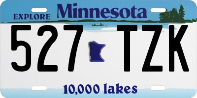 MN license plate 527TZK