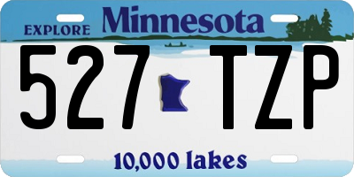 MN license plate 527TZP